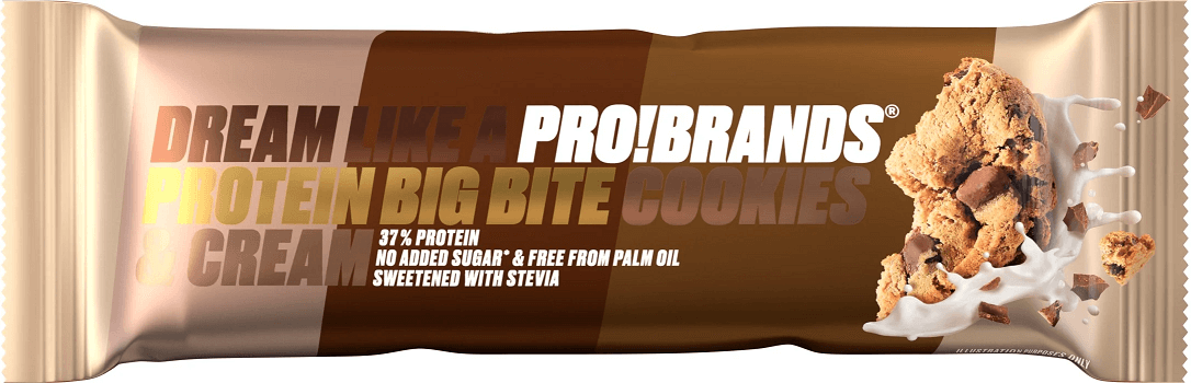 Läs mer om Pro Brands Protein Bar Big Bite - Cookies & Cream 45g