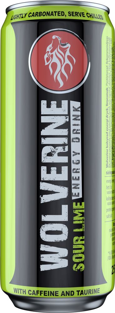 Läs mer om Wolverine Sour Lime Energidryck 25cl