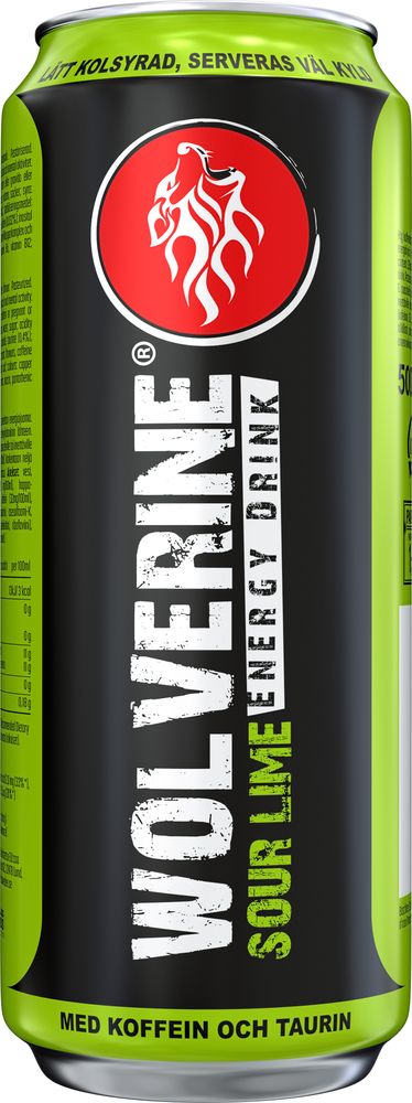 Läs mer om Wolverine Sour Lime Energidryck 50cl