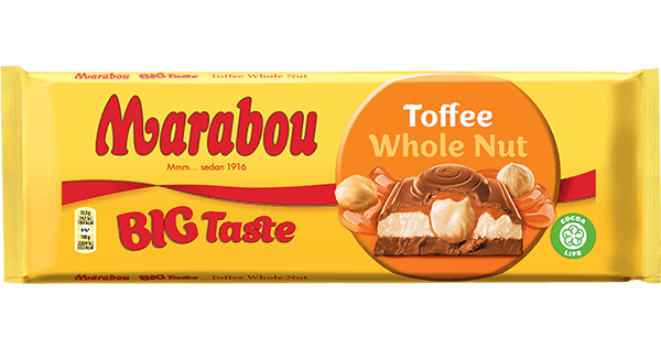 Läs mer om Marabou Big Taste Toffee Whole Nut 300g