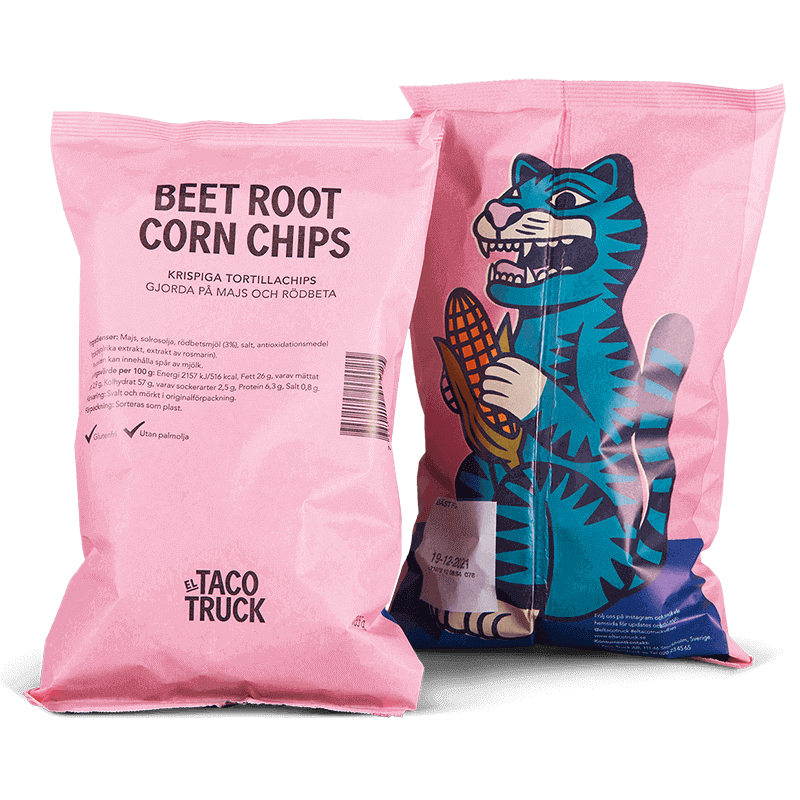 Läs mer om El Taco Truck - Beet Root Corn Chips 185g