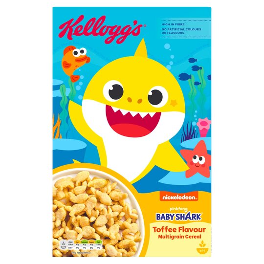 Kelloggs Baby Shark Toffee Flavoured Multigrain Cereal 350g