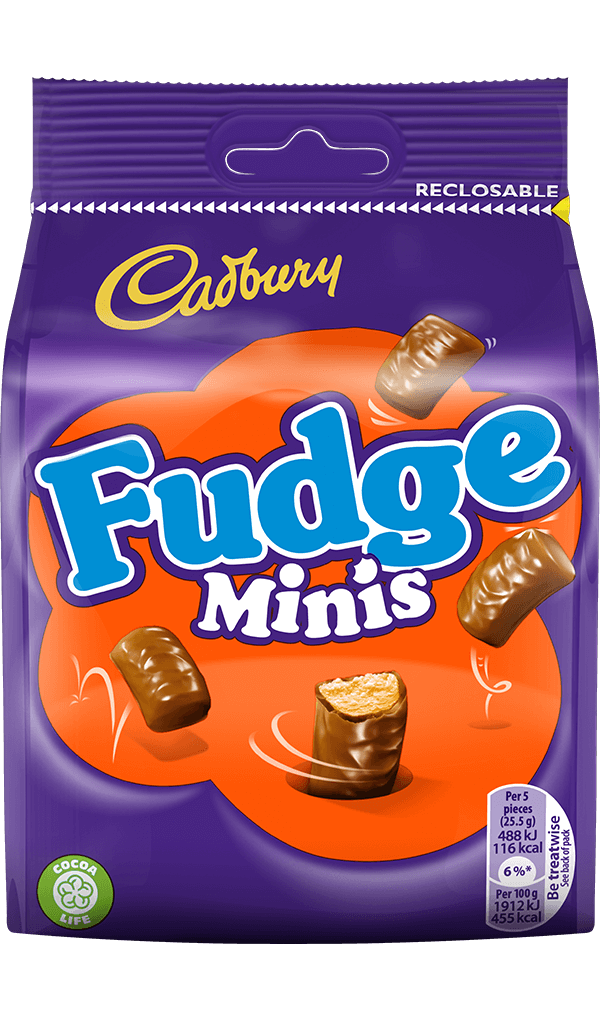 Läs mer om Cadbury Fudge Minis 120g