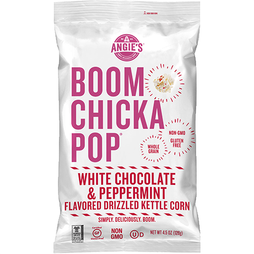 Köp Boom Chicka Pop White Chocolate & Peppermint Popcorn 128g hos