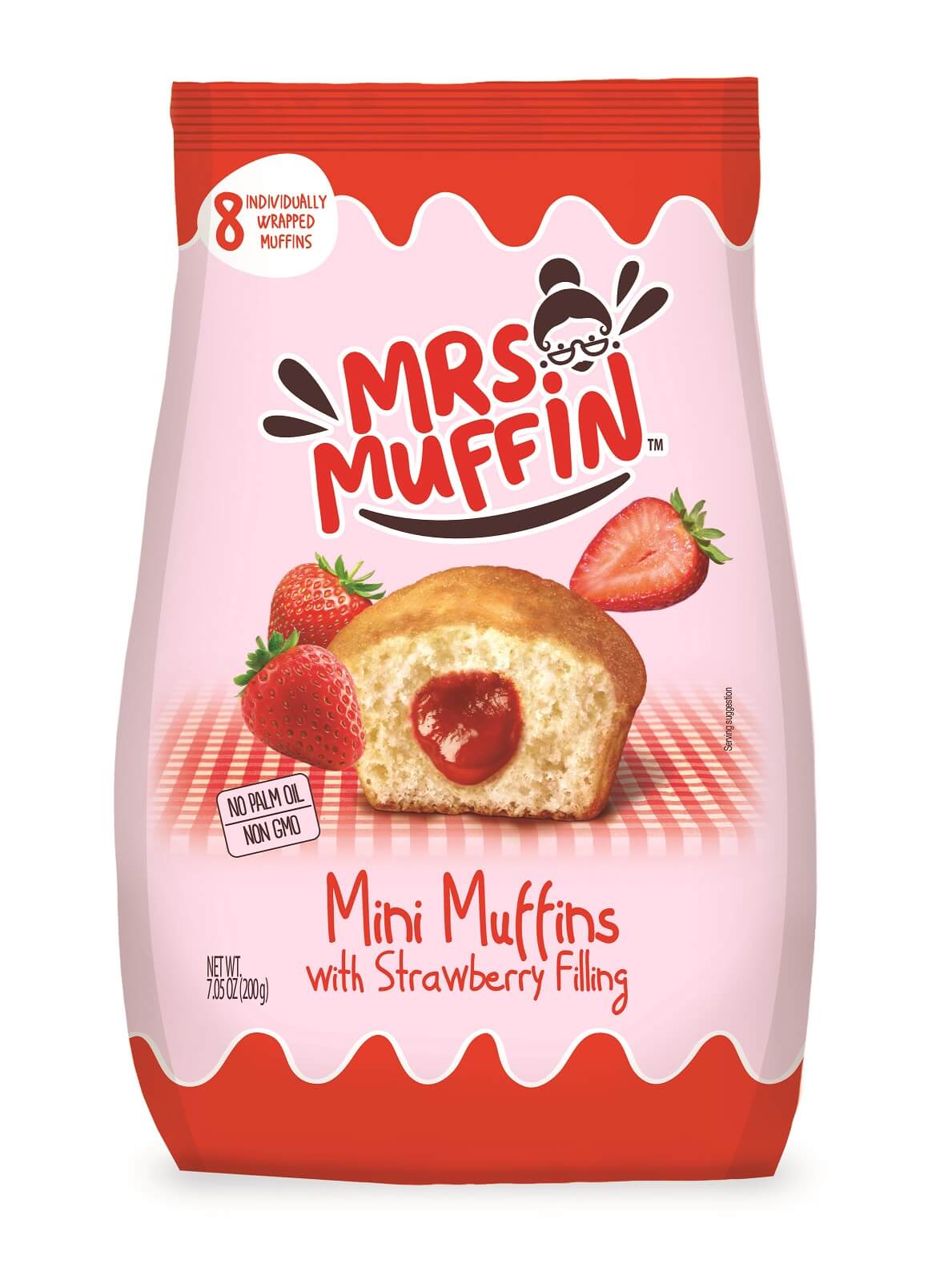 Läs mer om Mrs Muffin - Mini Jordgubb Muffins 200g