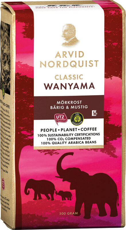 Arvid Nordquist Wanyama Classic Bryggkaffe Mörkrost 500g