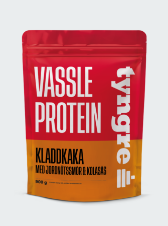 Läs mer om Tyngre Vassleprotein - Kladdkaka med Jordnötssmör & Kolasås 900g