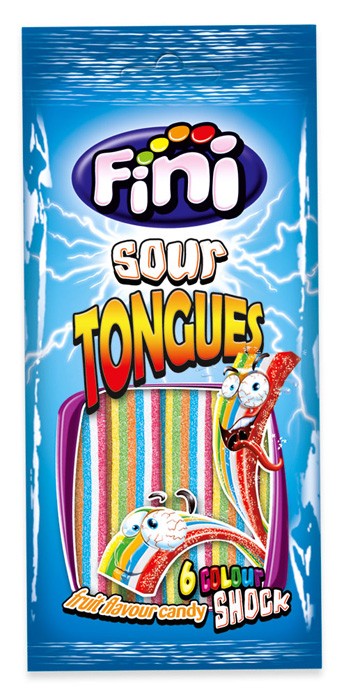 Läs mer om Fini Sour Tongues Rainbow 80g