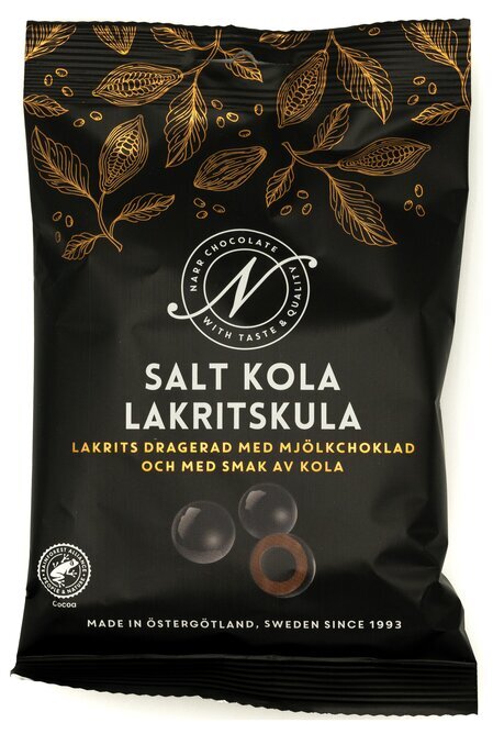 Läs mer om Narr Salt Kola Lakritskula 120g