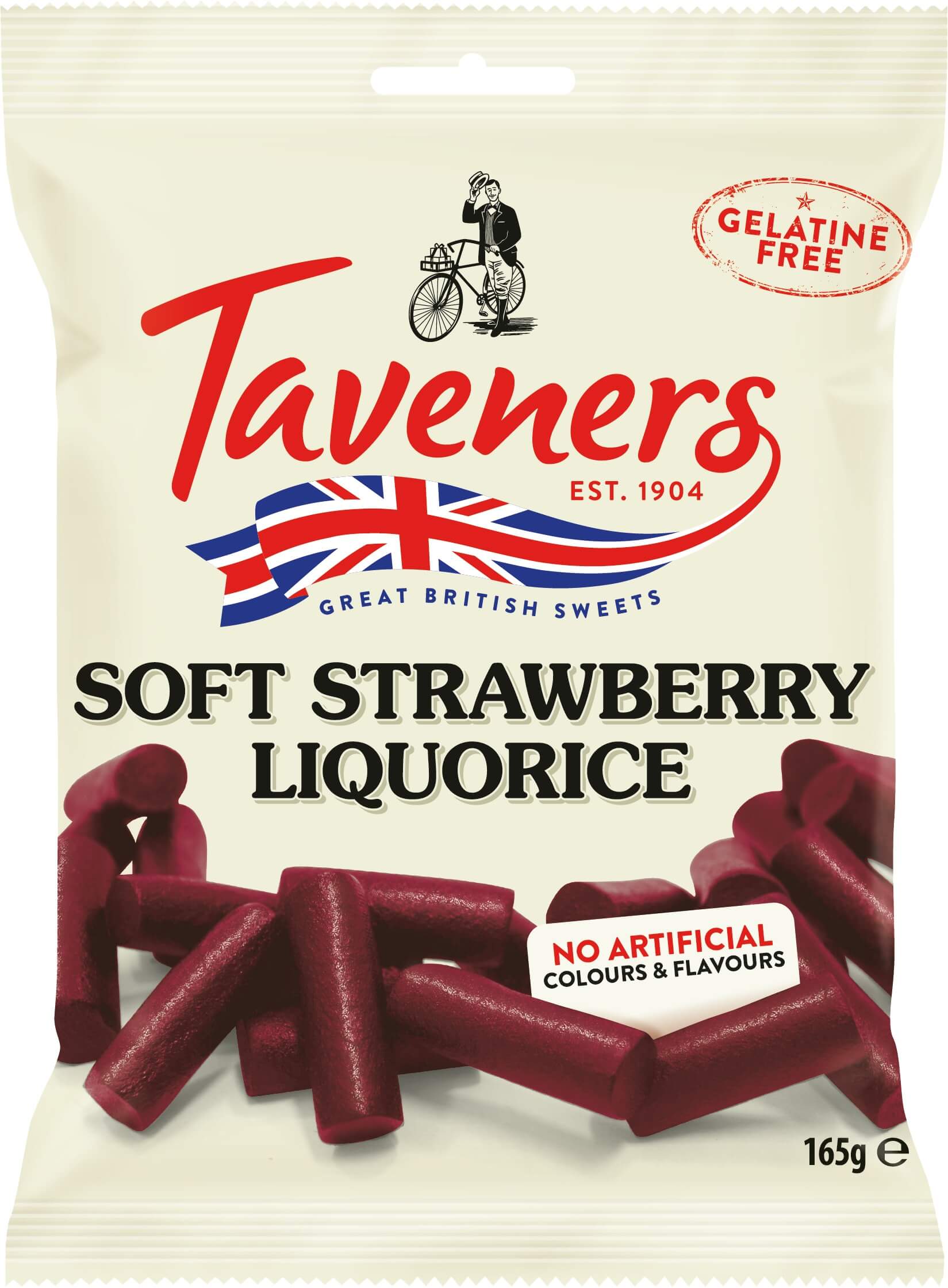 Läs mer om Taveners Soft Strawberry Liquorice 165g