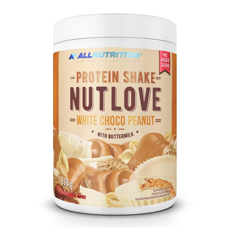 Läs mer om Allnutrition Nutlove Protein Shake White Choco Peanut 630g