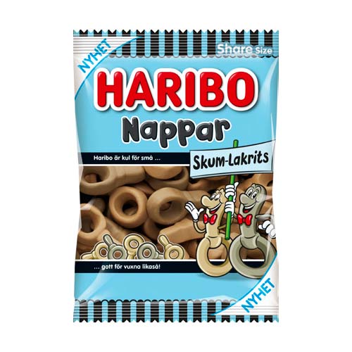 Läs mer om Haribo Nappar Lakritsskum 120g