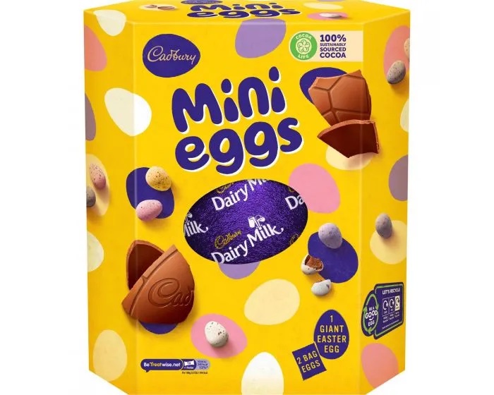Läs mer om Cadbury Giant Mini Eggs Egg 455g