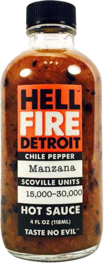 Läs mer om Hell Fire Detroit Manzana Hot Sauce 118ml