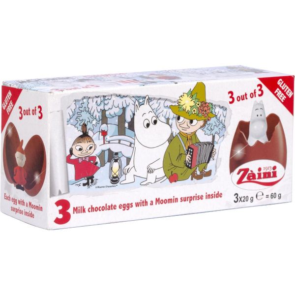 Moomin Surprise Chokladägg 3-pack