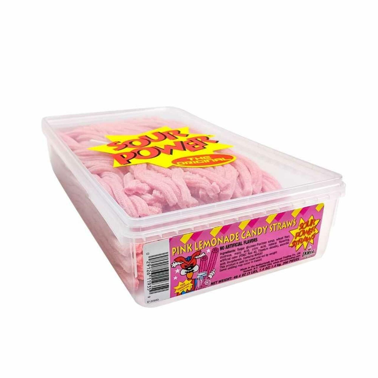 Läs mer om Dorval Sour Power Straws Pink Lemonade 1.4kg