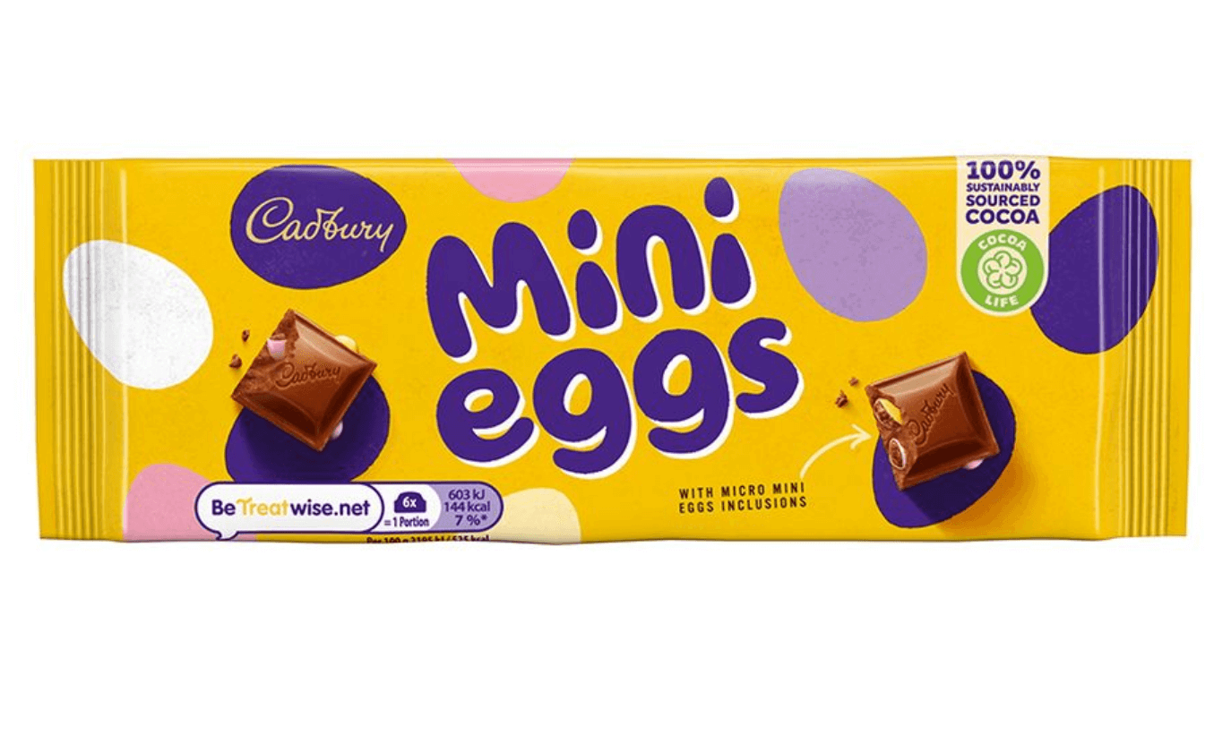 Läs mer om Cadbury Mini Eggs Chocolate Bar 110g