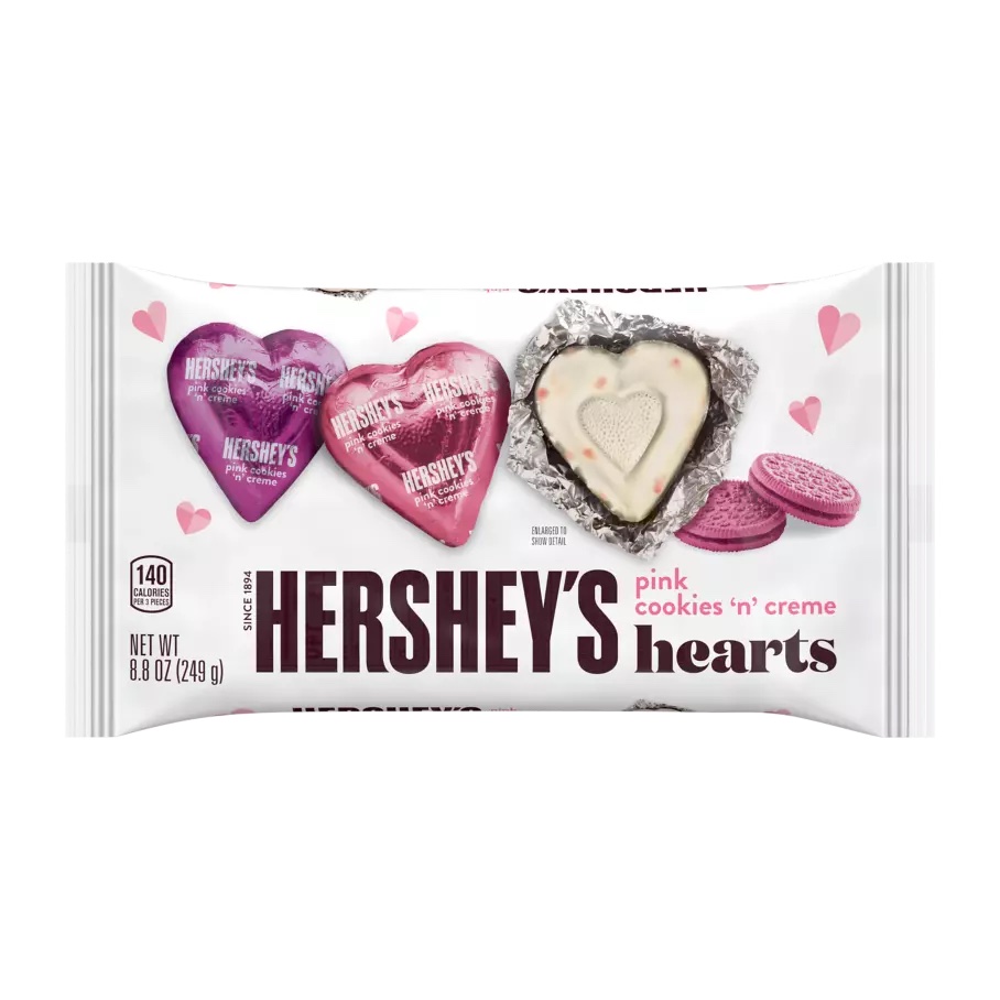 Hersheys Pink Cookies n Creme Hearts 249g