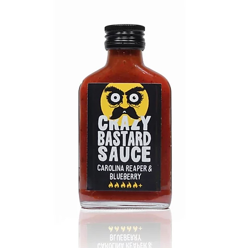 Läs mer om Crazy Bastard Sauce - Carolina Reaper & Blueberry 100ml