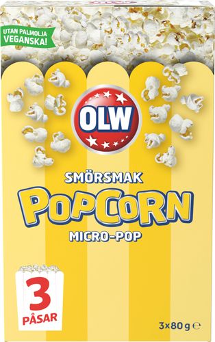 Läs mer om OLW Micropop Smörsmak 240g