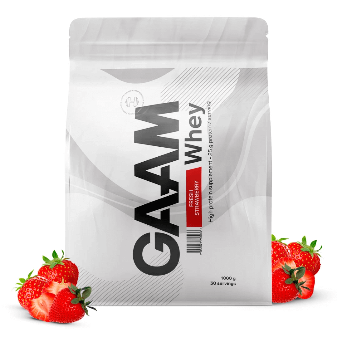 Läs mer om Gaam Whey Premium Fresh Strawberry 1kg