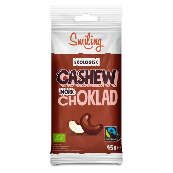 Smiling Cashew Mörk Choklad EKO 45g