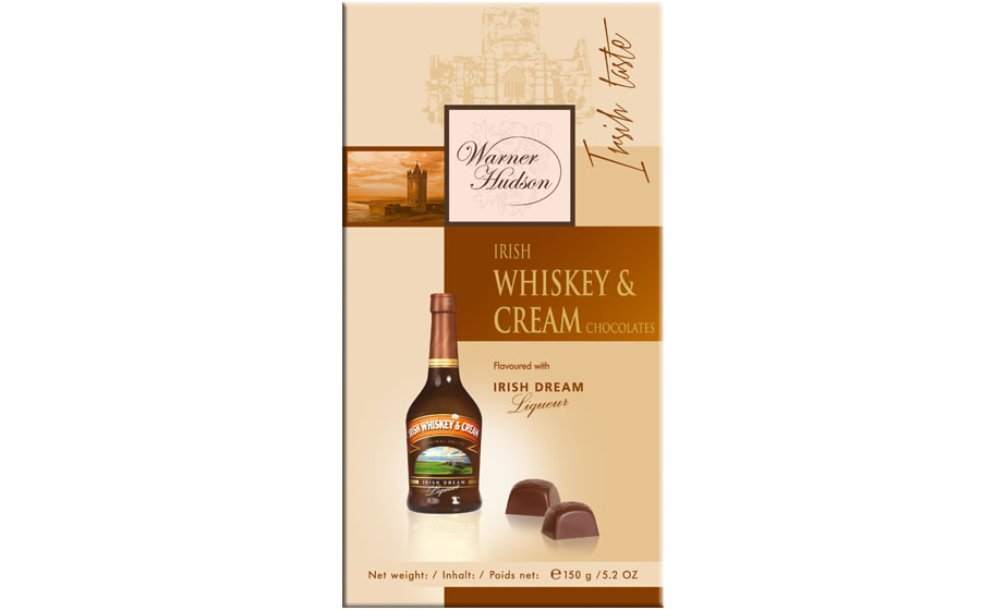 Läs mer om Warner Hudson Irish Whiskey & Cream Praliner 150g