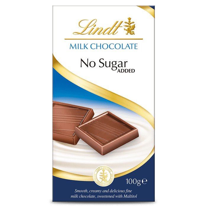 Lindt Milk Chocolate No Sugar Added 100g