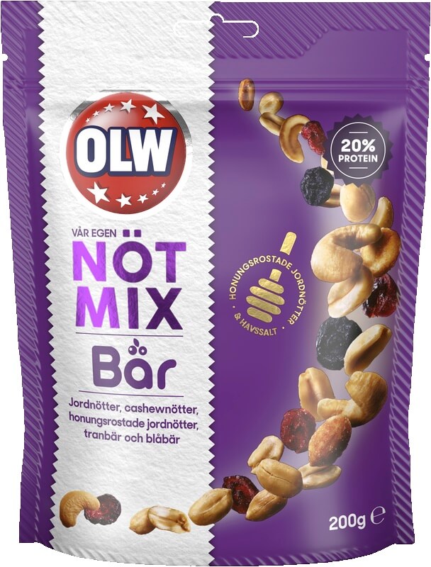 Läs mer om OLW Nötmix med Bär 200g