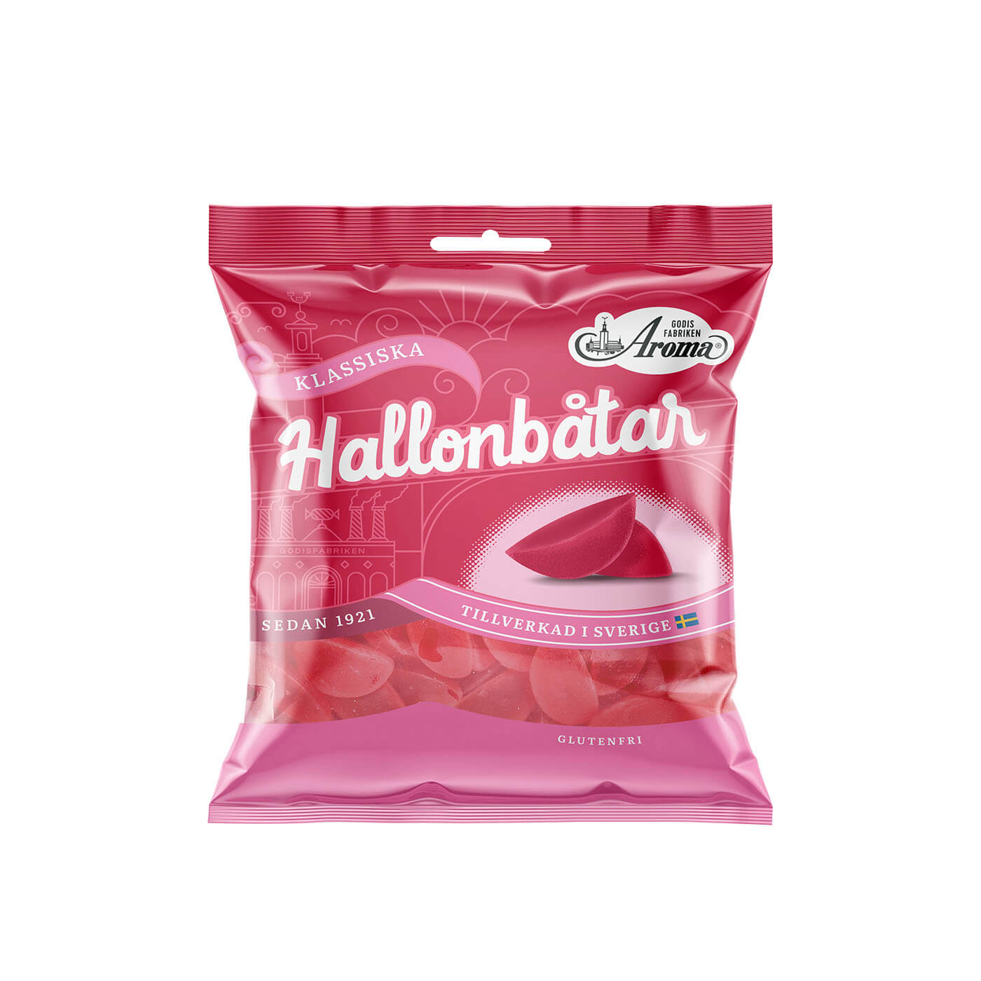 Läs mer om Aroma Hallonbåtar 125g