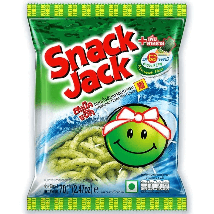 Läs mer om Snack Jack Crispy Wasabi Bågar Nori 70g