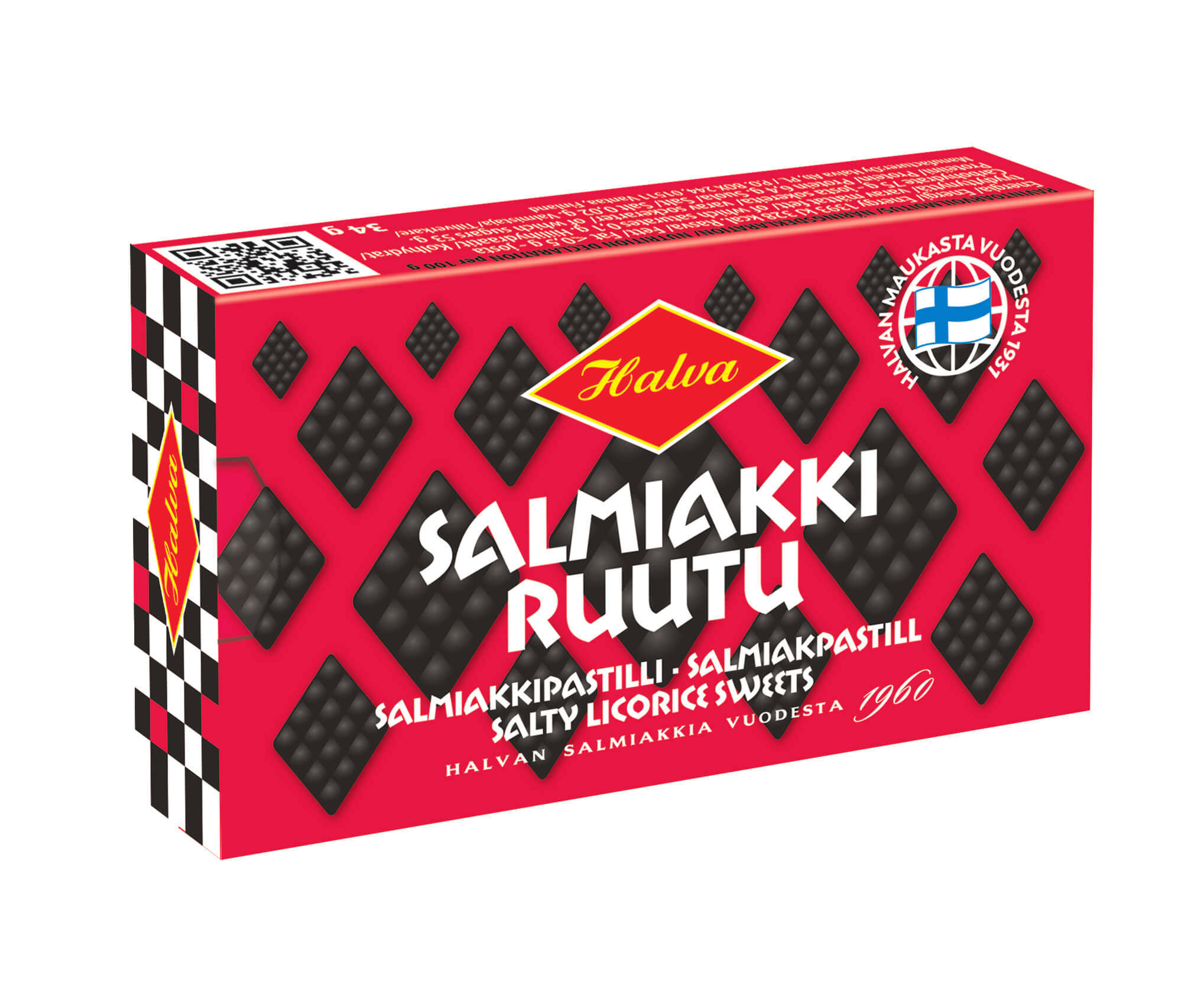 Läs mer om Halva Salmiakpastill Ask 34g