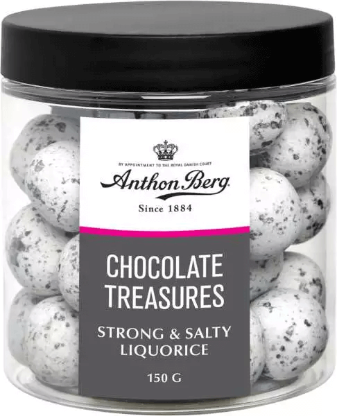 Anthon Berg Chocolate Treasures Strong & Salty Liquorice 150g