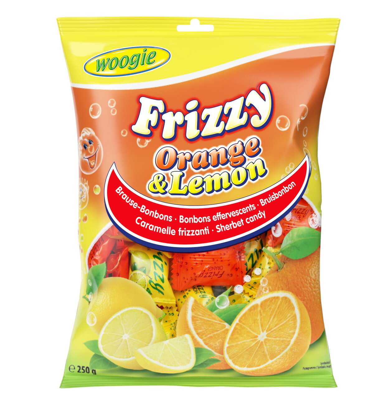 Läs mer om Woogie Frizzy Orange & Lemon 250g