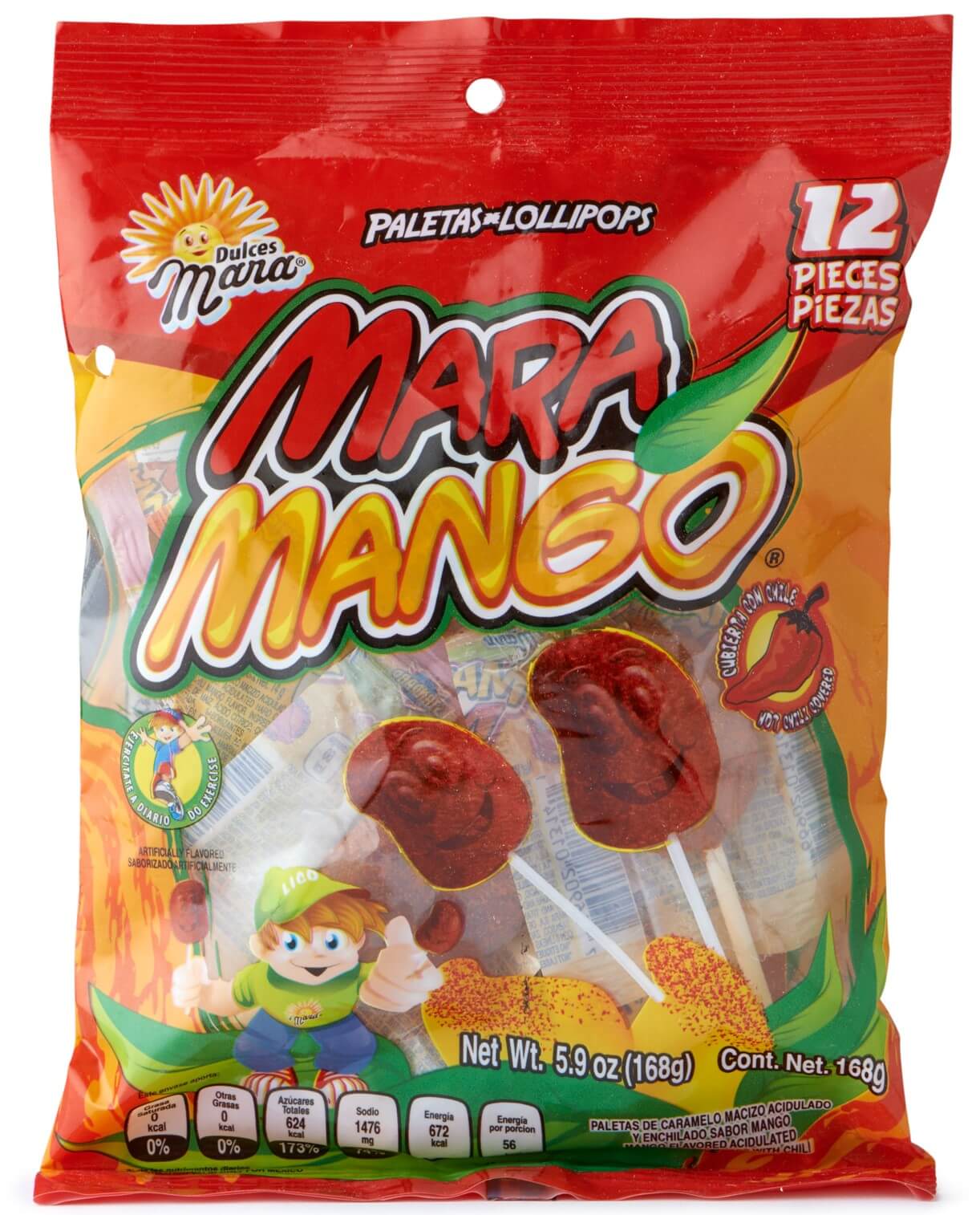 Läs mer om Dulces Mara Mango Chiliklubbor 168g