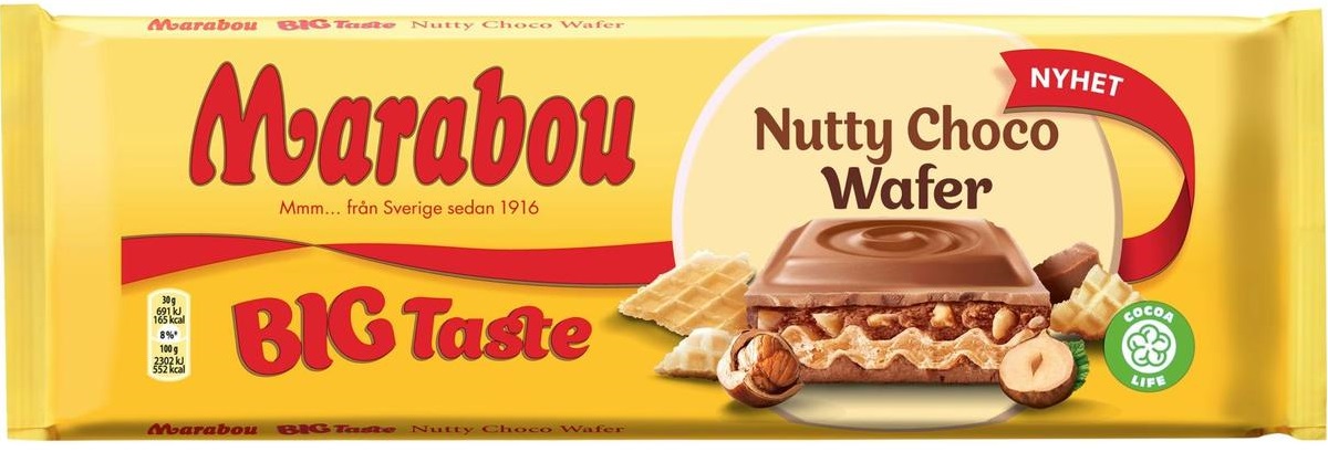Läs mer om Marabou Big Taste Nutty Choco Wafer 270g