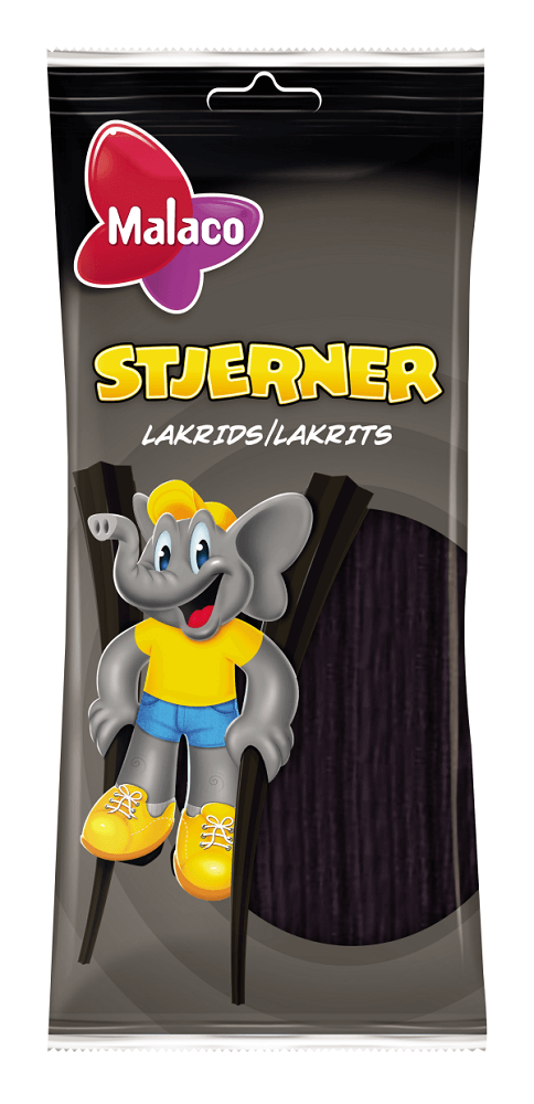 Malaco Stjerner Sötlakrits 92g