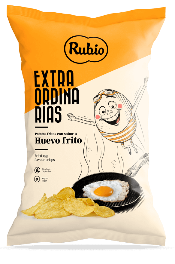 Läs mer om Rubio Fried Egg Potatischips 115g