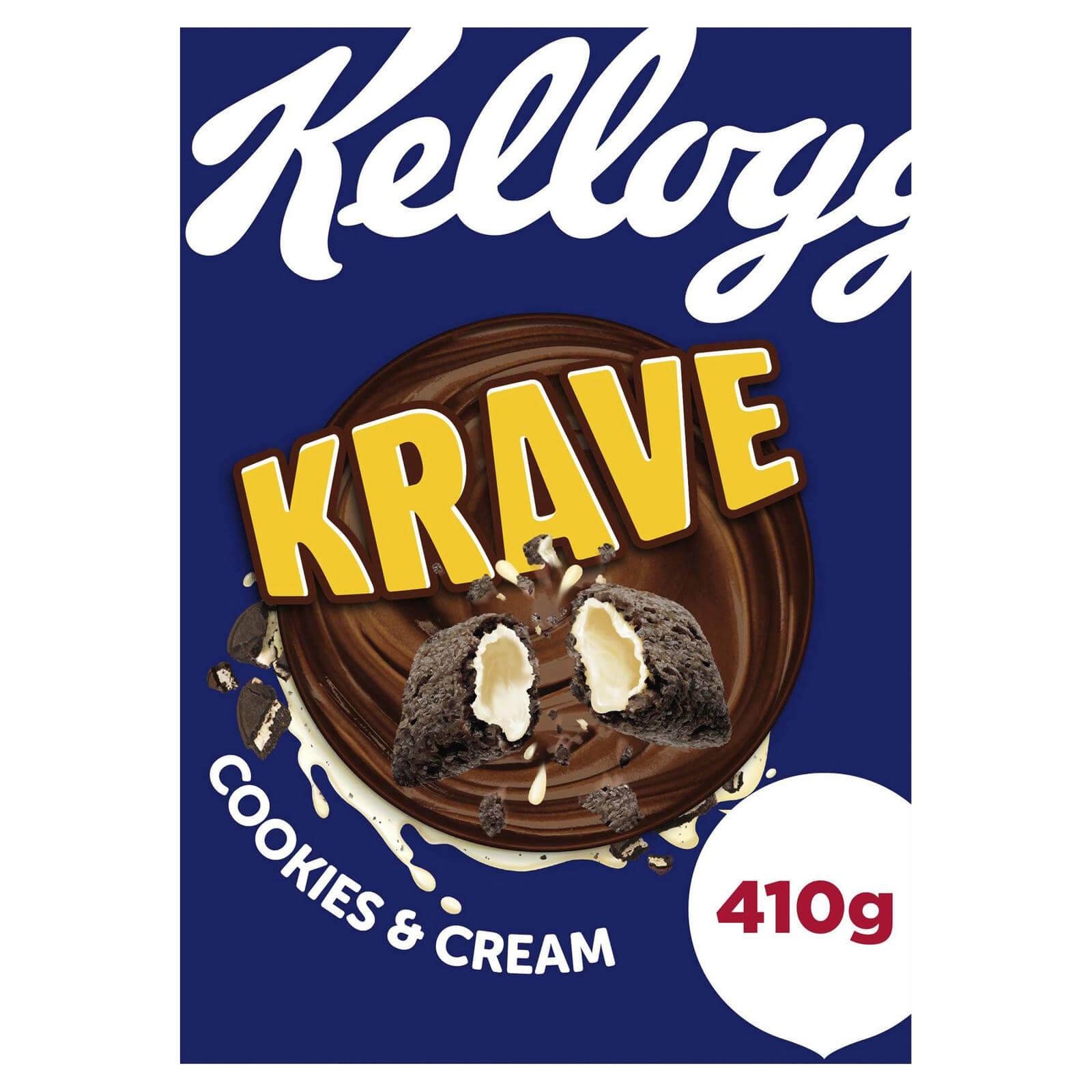 Läs mer om Kelloggs Krave Cookies & Cream 410g