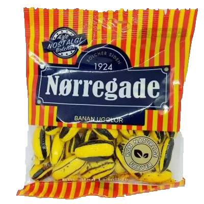 Läs mer om Norregade Banan Ugglor 90g