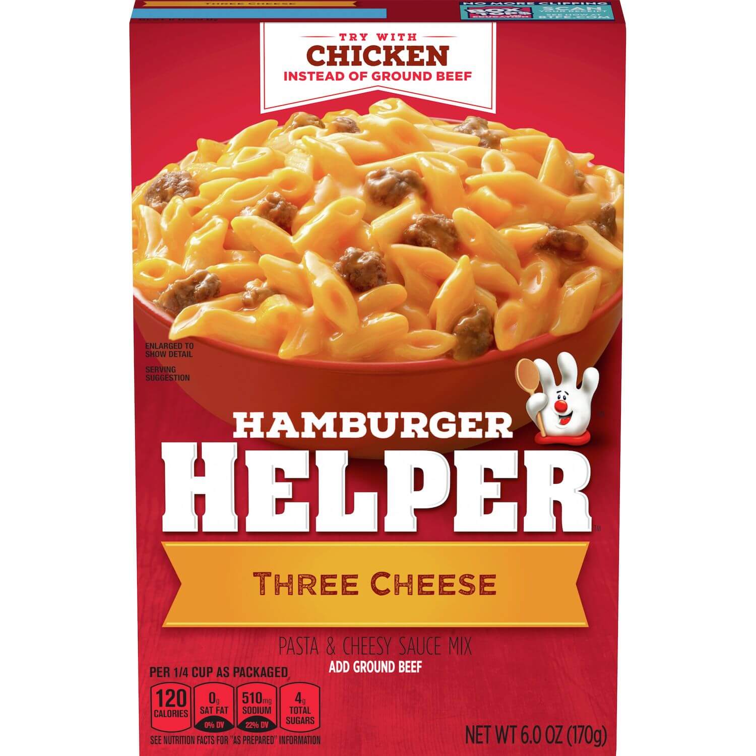 Läs mer om Hamburger Helper - Three Cheese 170g