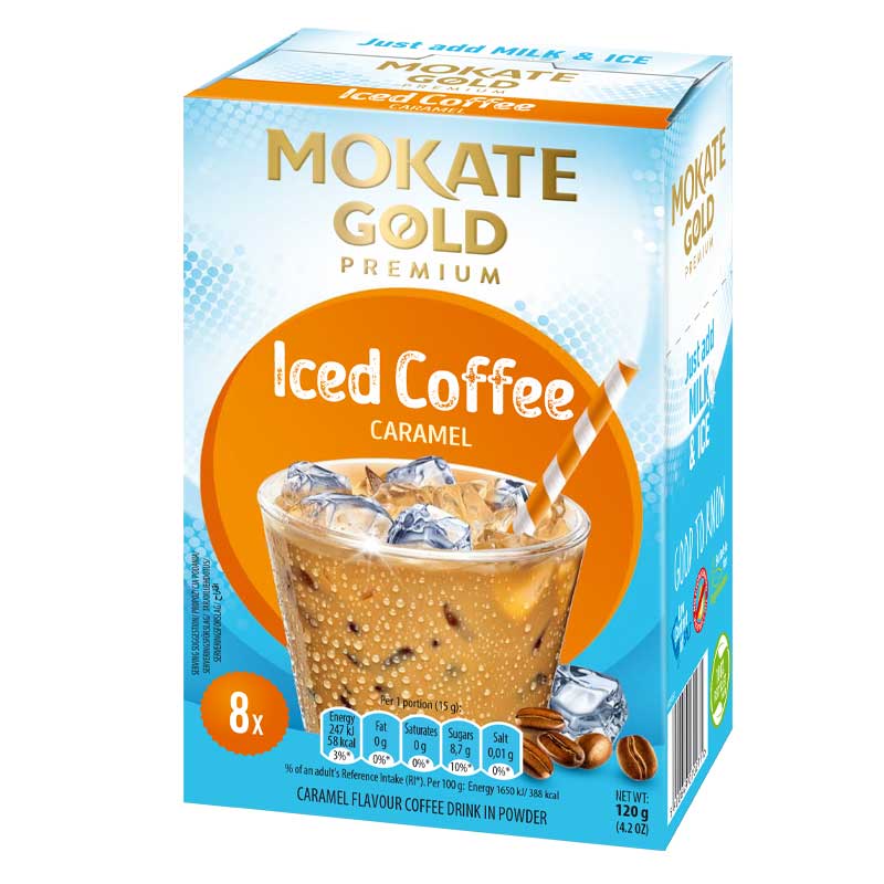 Läs mer om Mokate Iskaffe Gold Karamell 8-Pack 120g