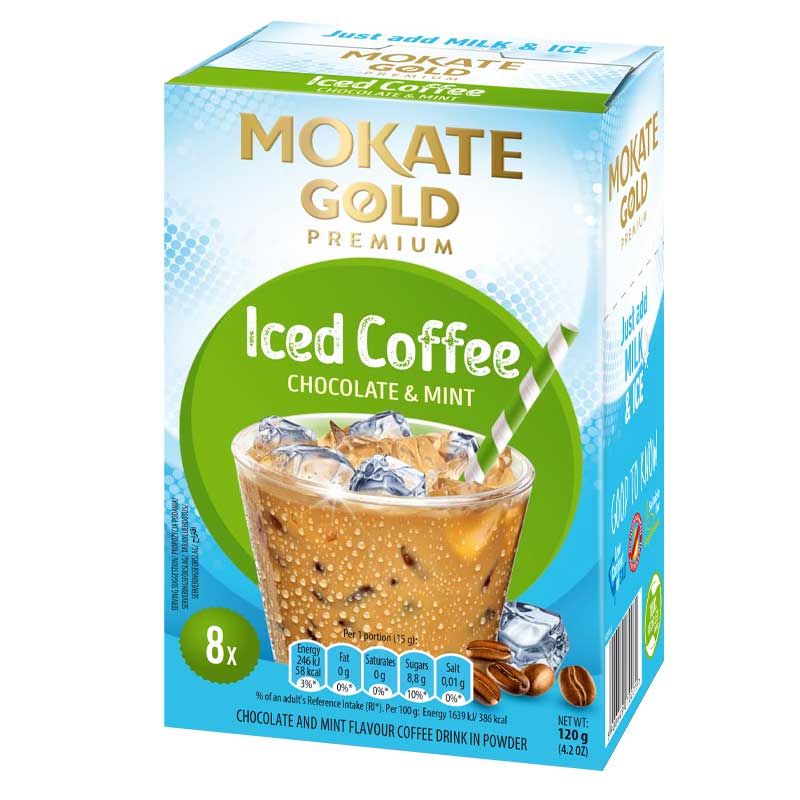 Läs mer om Mokate Iskaffe Gold Mintchoklad 8-Pack 120g