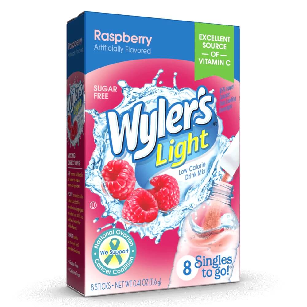 Läs mer om Wylers Light Singles To Go - Raspberry