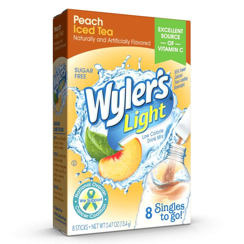 Läs mer om Wylers Light Singles To Go - Peach Iced Tea