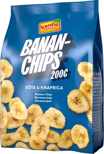 Läs mer om Exotic Snacks Bananchips 200g