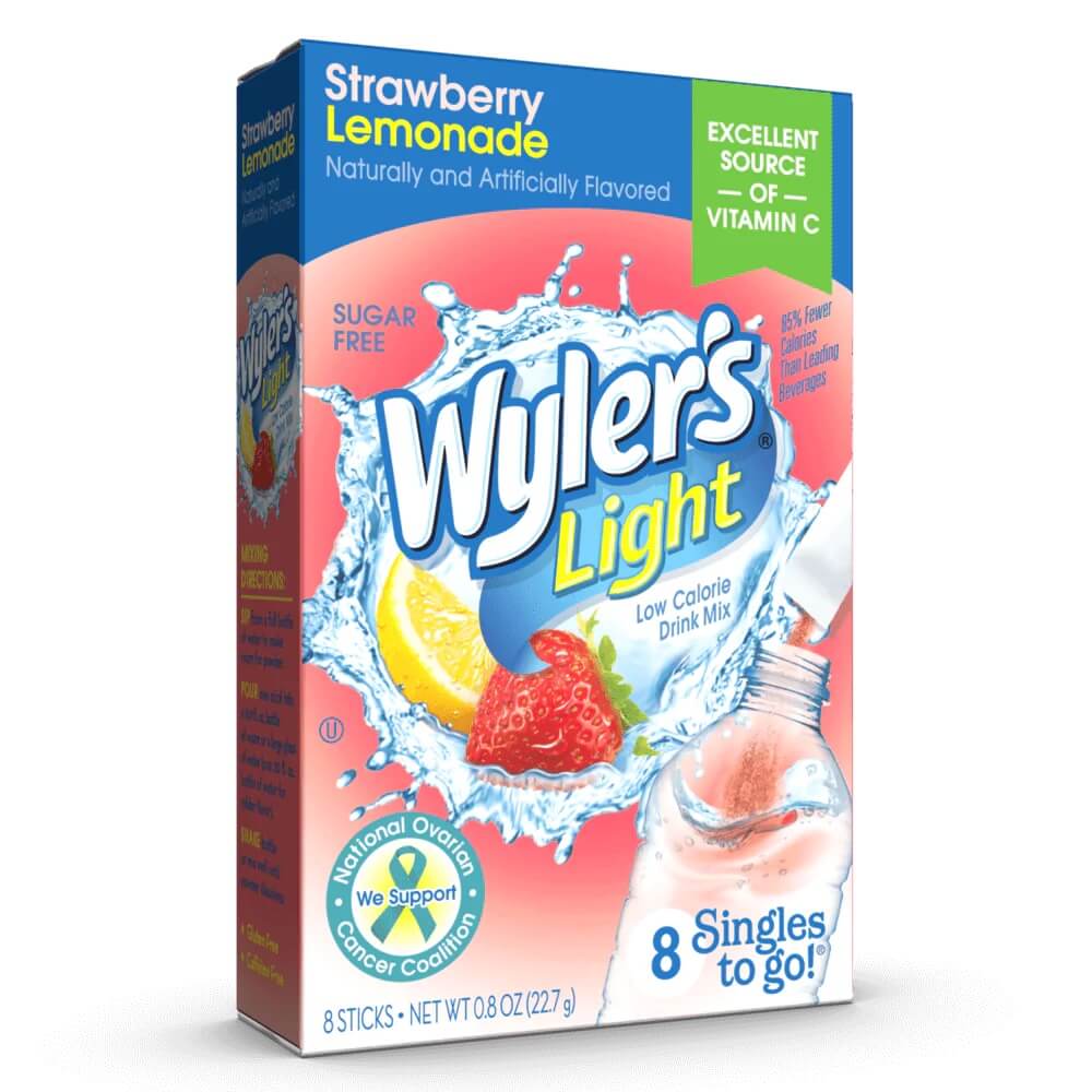 Wylers Light Singles To Go - Strawberry Lemonade