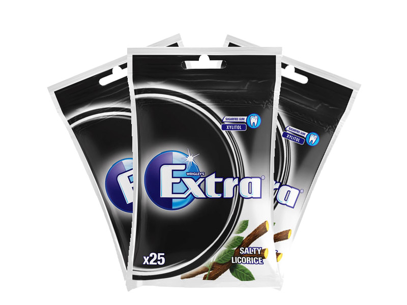 Wrigleys Extra Tuggummi Salty Licorice 35g x 3st