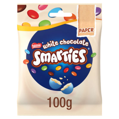 Smarties White Chocolate 100g