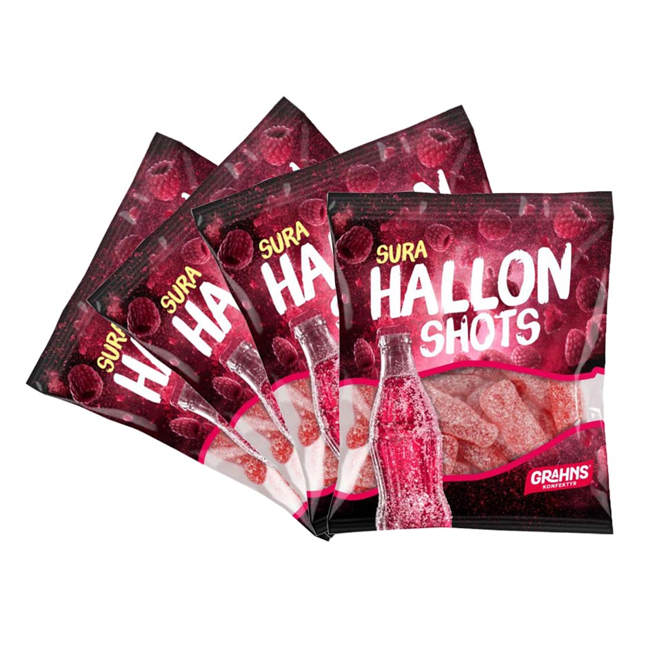 Grahns Sura Hallonshots 80g x 4st